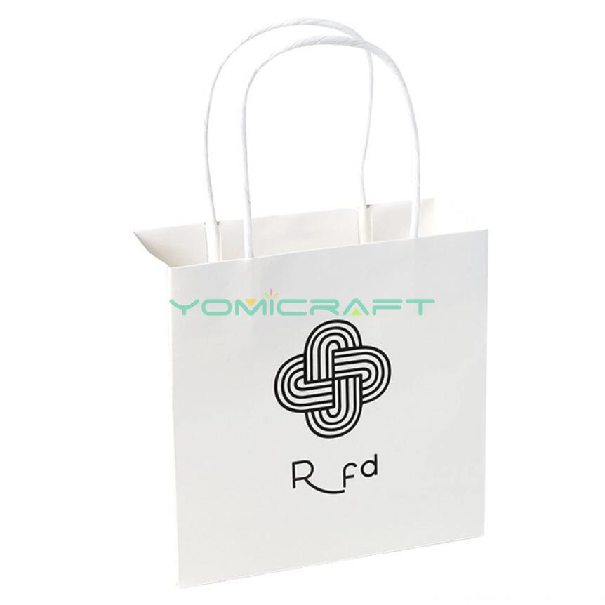White paper bag packaging